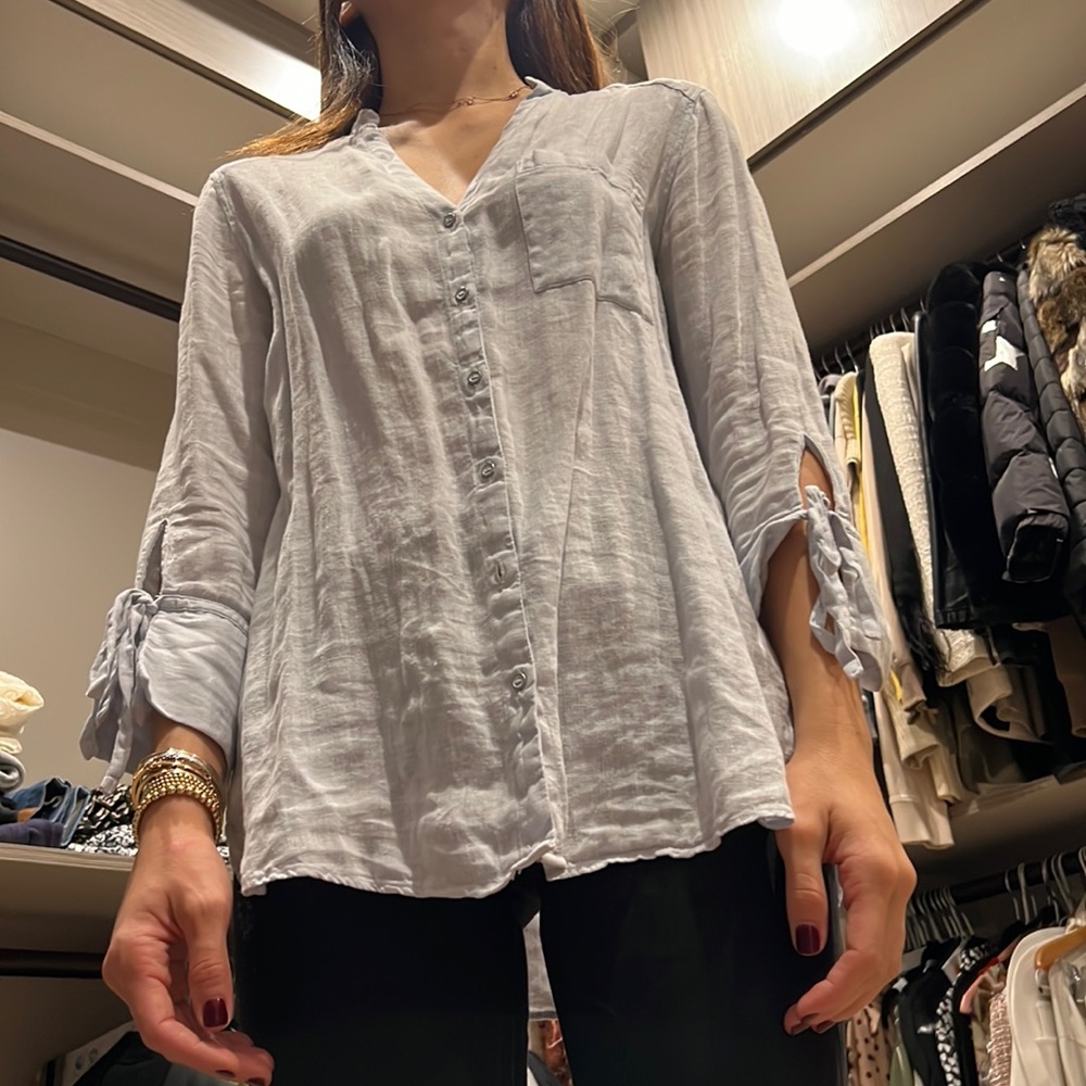 linen button down
